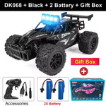 Latitude-25 4WD Remote Control Car 1:16 Scale - High Speed RC Drift Car with LED Lights, 2.4GHz All Terrain Off-Road Rock Crawler, Electric Toy Vehicle Gift for Boys and Kids