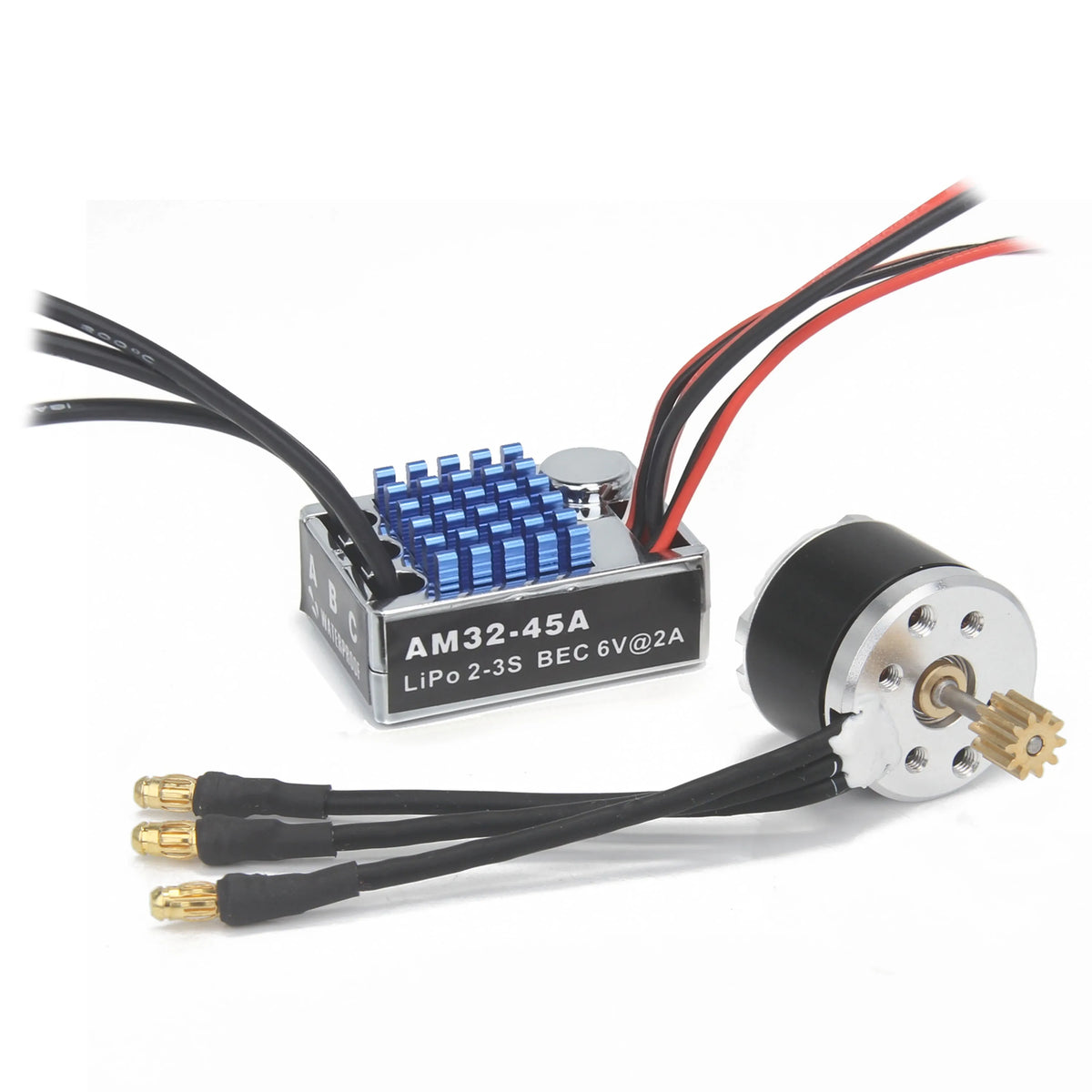 NEEBRC 2322 2600KV Brushless Motor AM32 45A ESC 21g Servo 7CH Transmitter 6 Pin Receiver for 1/12 RC Car Crawler MN99S MN78 MN82