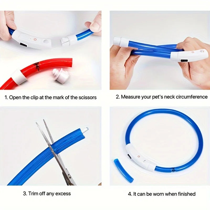 USB Rechargeable LED Safety Collar for Pets