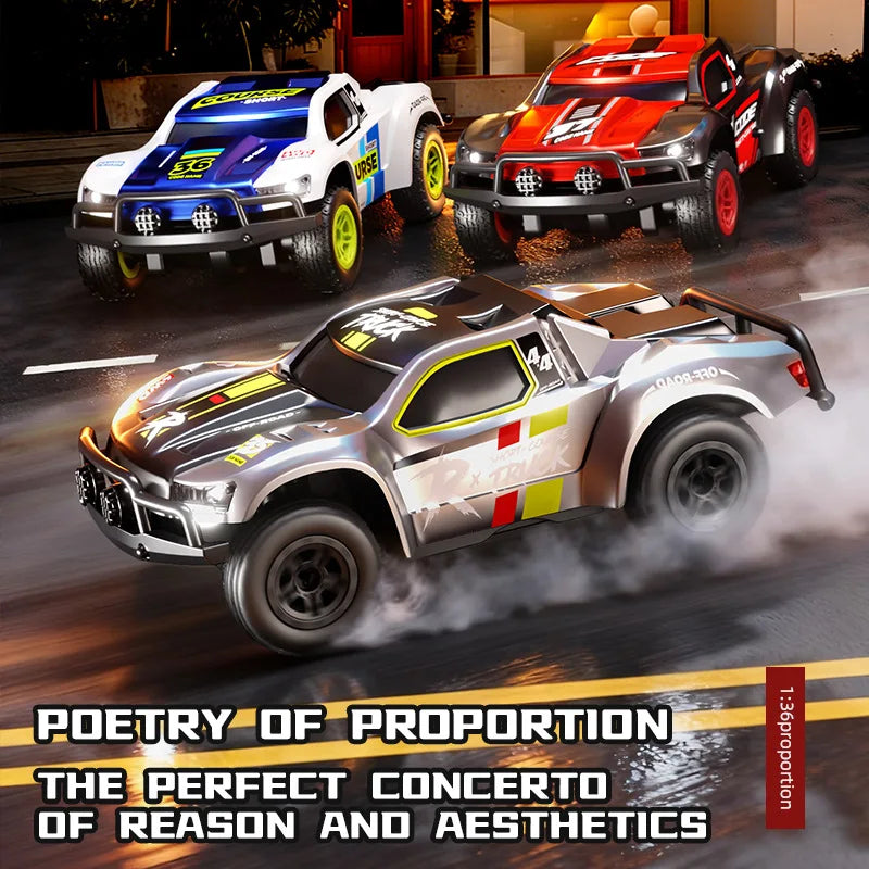 HBToys 1:36 DK3601-3 Rc Car Mini 4WD High Speed Short Truck High Speed Off Road Truck Competitive Racing Toy For Boys Gifts New
