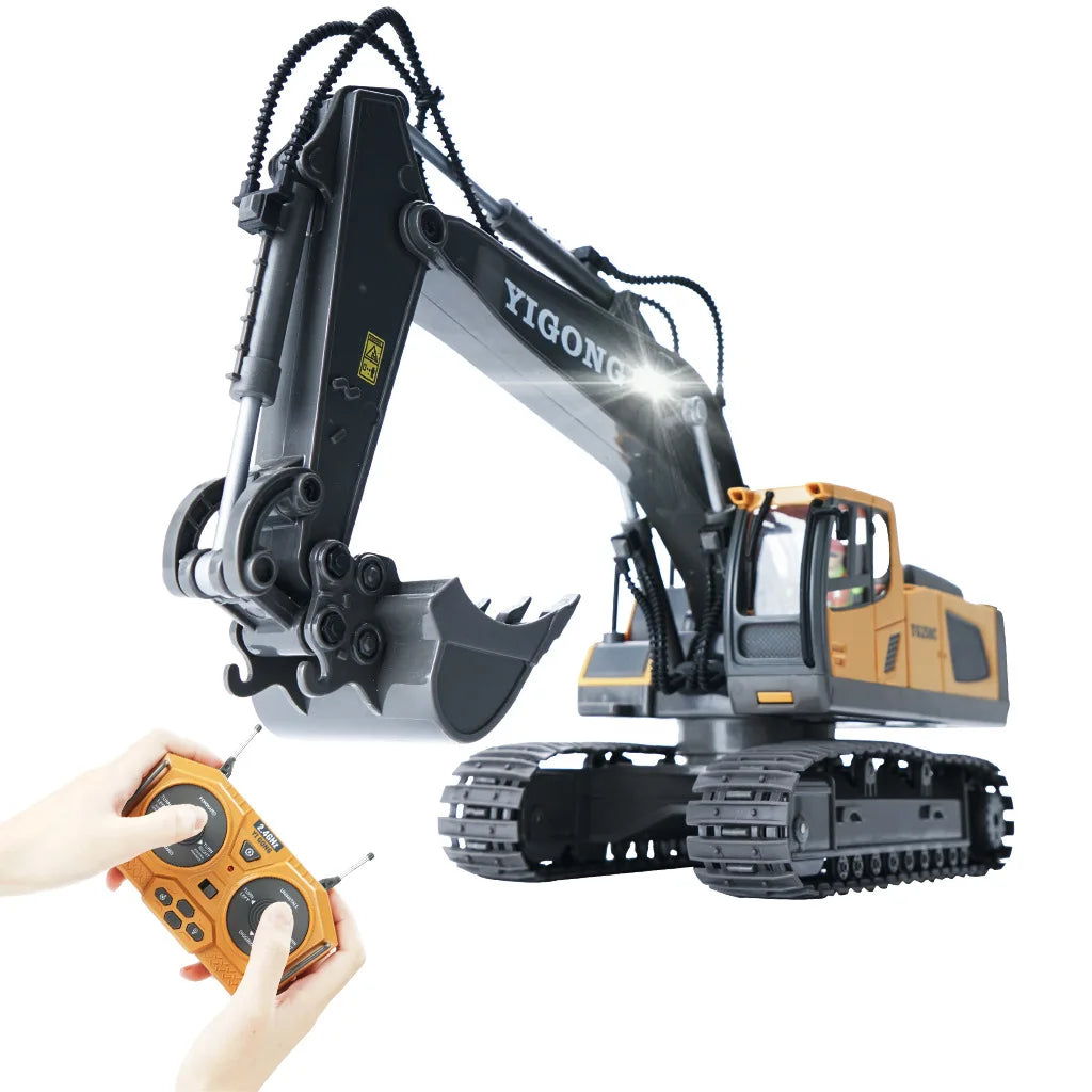 Rc Excavator Bulldozer Truck Toys for Boy 2.4G Remote Control Dumper Engineering Vehicle Tractor Crawler Birthday Gift Child