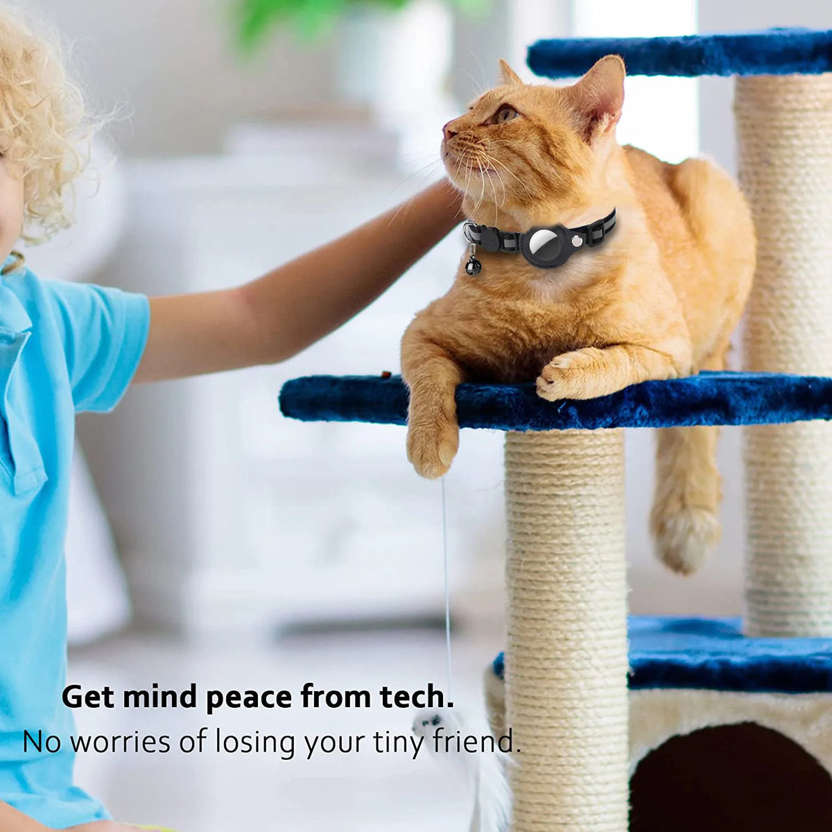 Reflective Breakaway Cat Collar with AirTag Holder