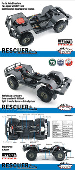 RGT EX86190 LC76 1/10 2.4G RC Cars Electric Remote Control 4WD Model Car Crawler Rock Buggy Off-road  2 Speed Shift Gift EX86120