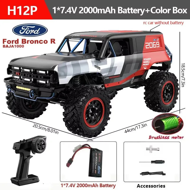 MJX Hyper Go H12Y+ 1/12 4WD RC Car Professional Off-Road Racing 12km/H Sensored Brushless Motor 2.4G Remote Control Cars Truck