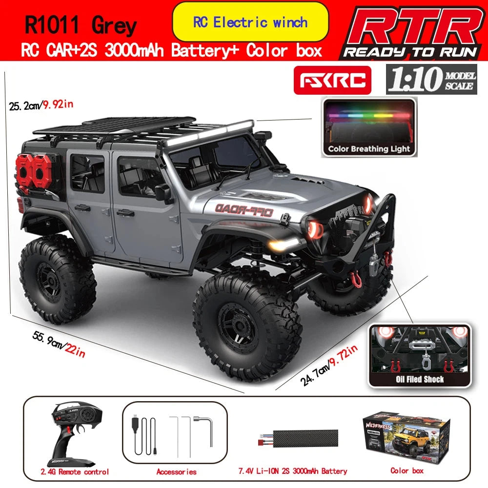 Huangbo Hot Selling 1:10 Remote Control Off Road Vehicle The Second Generation Upgraded Full Scale Climbing Vehicle Remote Car