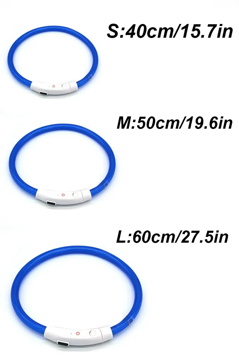 USB Rechargeable LED Safety Collar for Pets